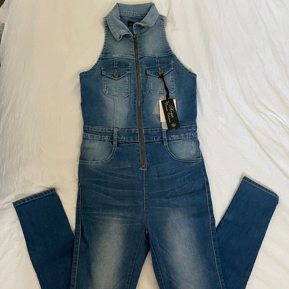 ROMA Denim Jumpsuit - Picture 1 of 3